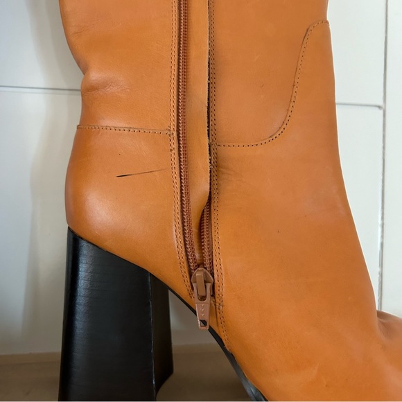 New Free People Naomi Leather Tall Boots - Picture 7 of 8